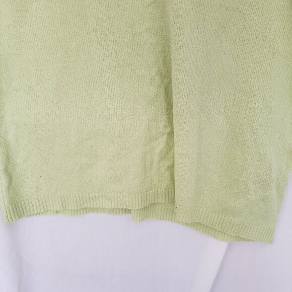 Carolyn Taylor Woman Light Green Collar V Neck Short Sleeve Shirt Blouse Size 2X - Picture 8 of 10